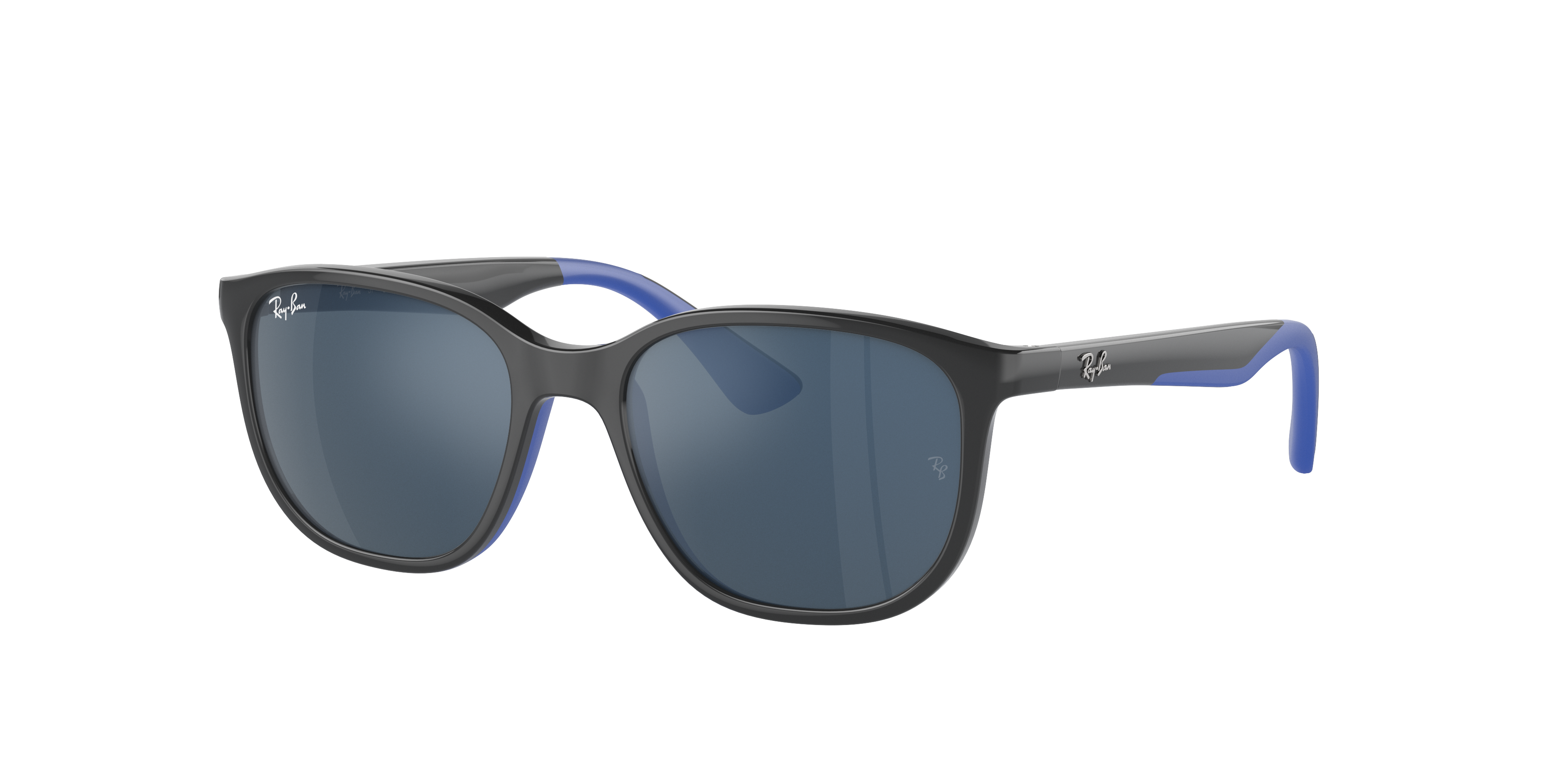 Rb9078s Kids Bio based Sunglasses In Grey On Blue And Dark Blue rb9078s-kids-bio-based-sunglasses-in-grey-on-blue-and-dark-blue