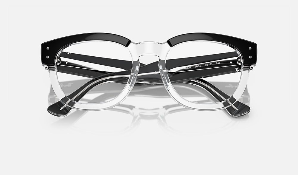 MEGA HAWKEYE OPTICS Eyeglasses with Black On Transparent Frame