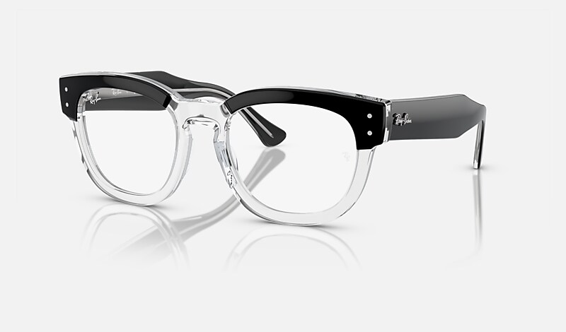 MEGA HAWKEYE OPTICS Eyeglasses with Black On Transparent Frame