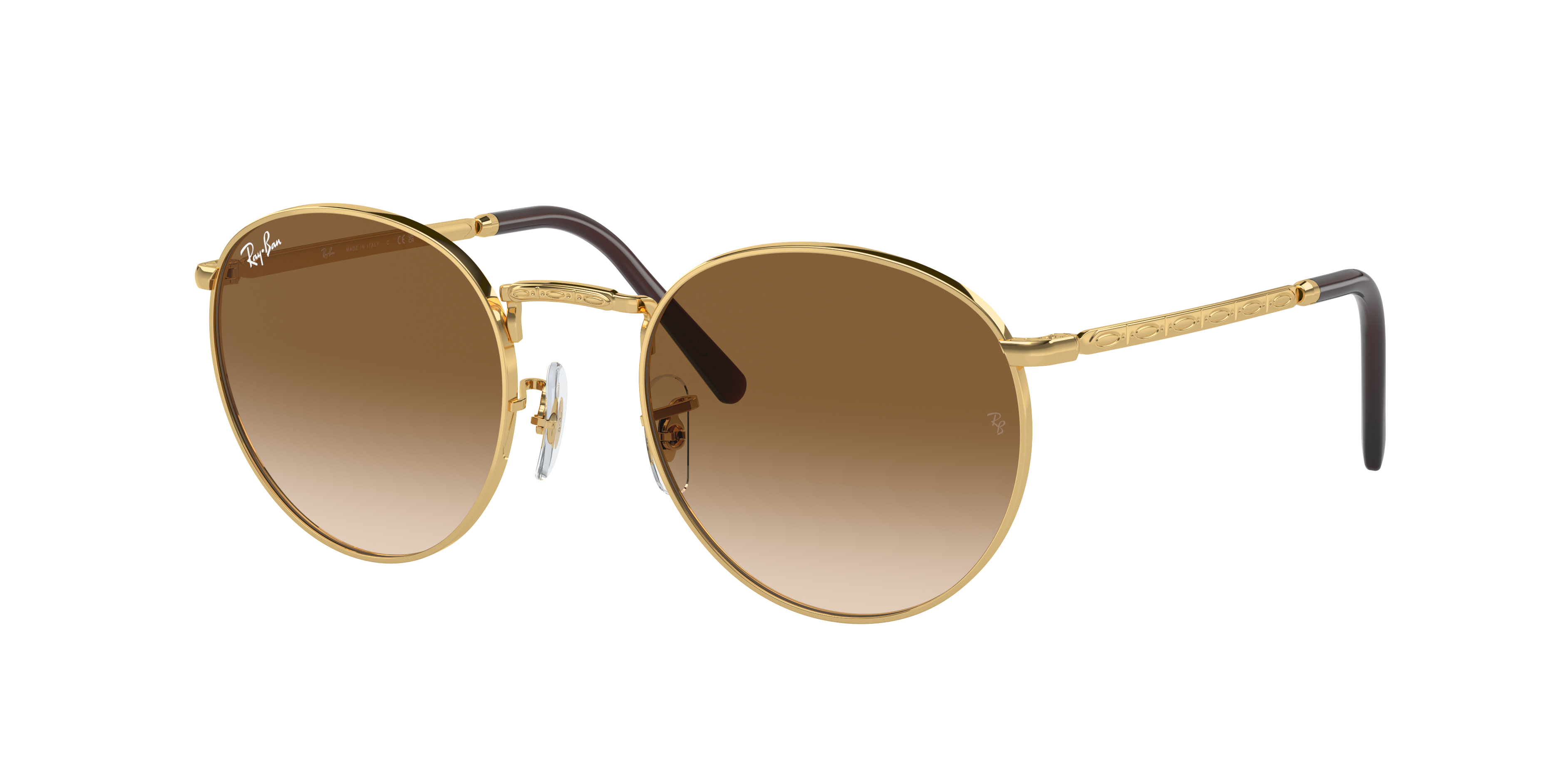 Gold Sunglasses in Light Brown and New Round RB3637 RayBan®