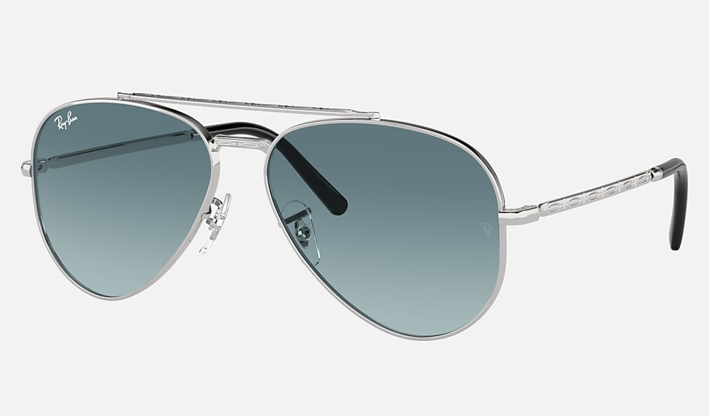 NEW AVIATOR Sunglasses in Silver and Blue - RB3625 | Ray-Ban®