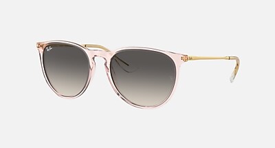 ERIKA CLASSIC Sunglasses in Transparent Pink and Grey (54-18