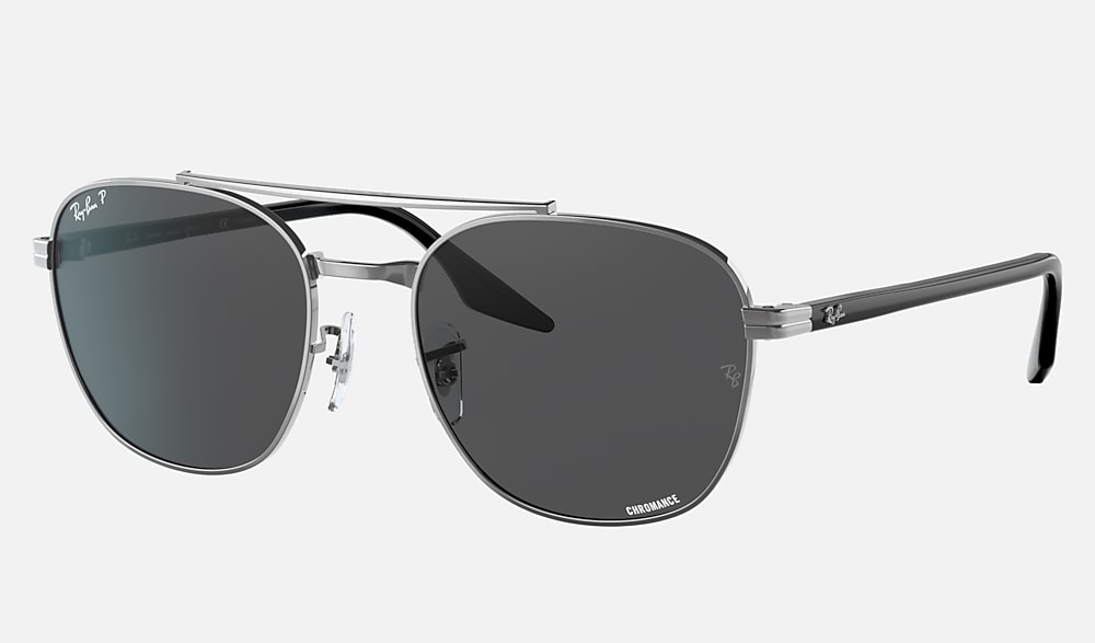 RB3688 POLARIZED+ LENSES Sunglasses in Gunmetal and Dark Grey