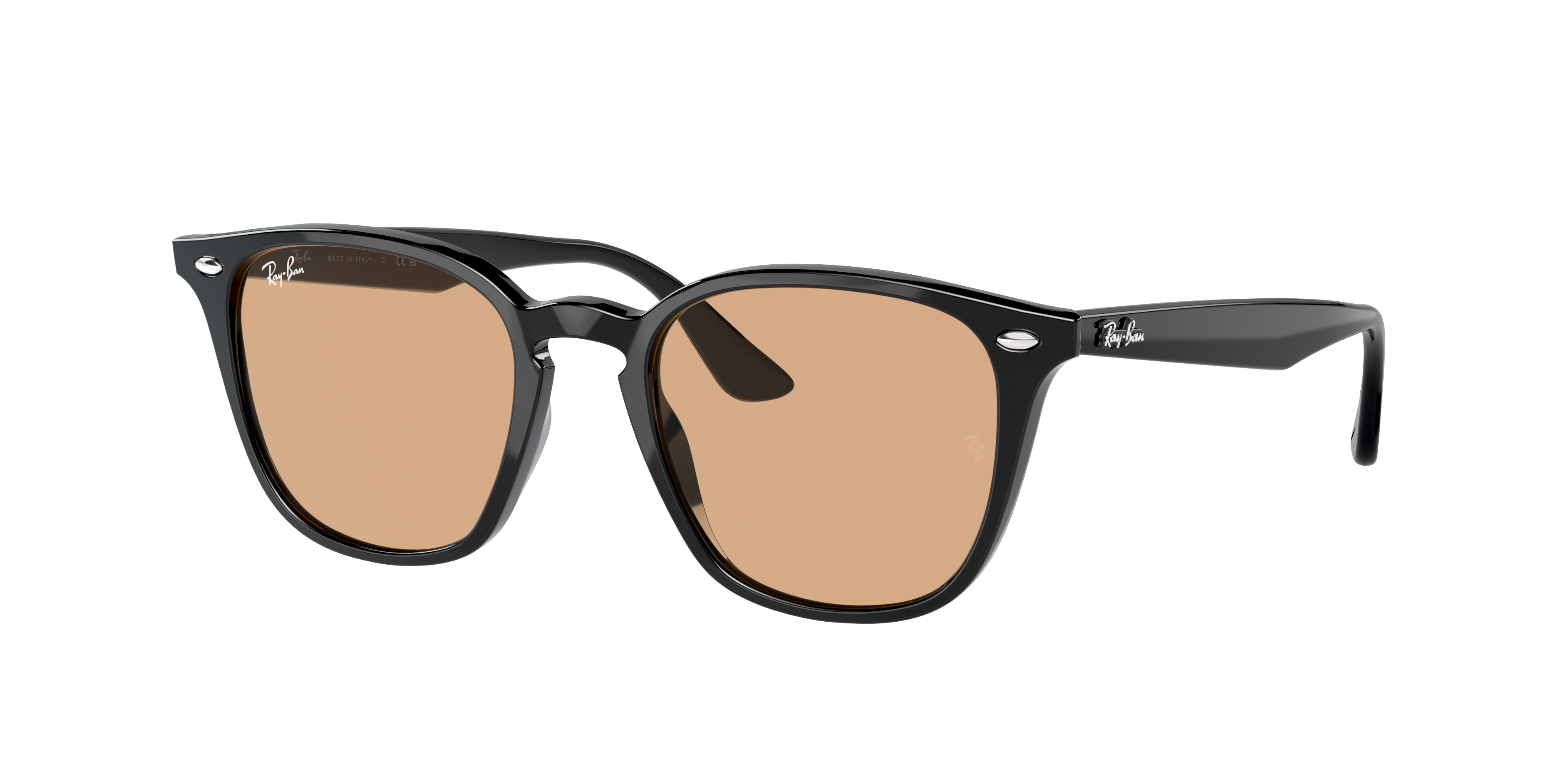 Rb4258 Polished Black Sunglasses in Brown (52-20) and Rb4258 - RB4258F | Ray ...