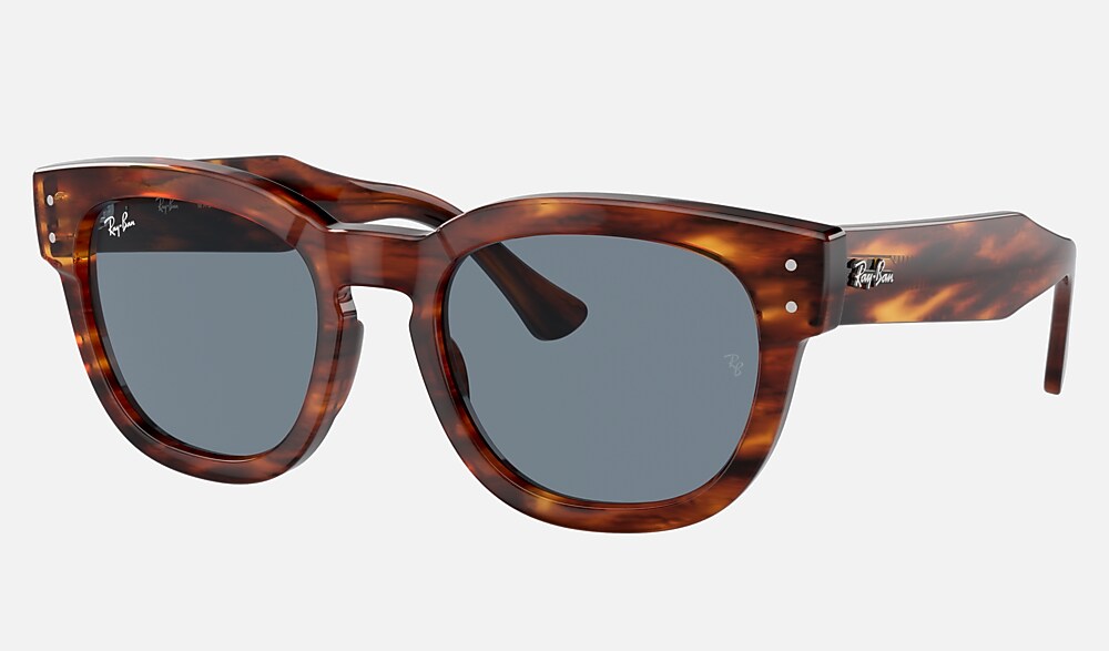 MEGA HAWKEYE Sunglasses in Striped Havana and Blue - RB0298SF