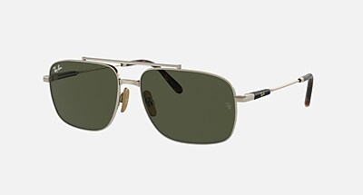 MICHAEL TITANIUM Sunglasses in Arista Gold and Green (59-15