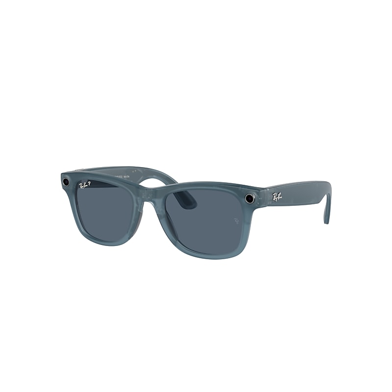 Ray Ban Ray-ban | Meta Wayfarer  Jeansblau Fassung Blau Glas Polarisiert 53-22